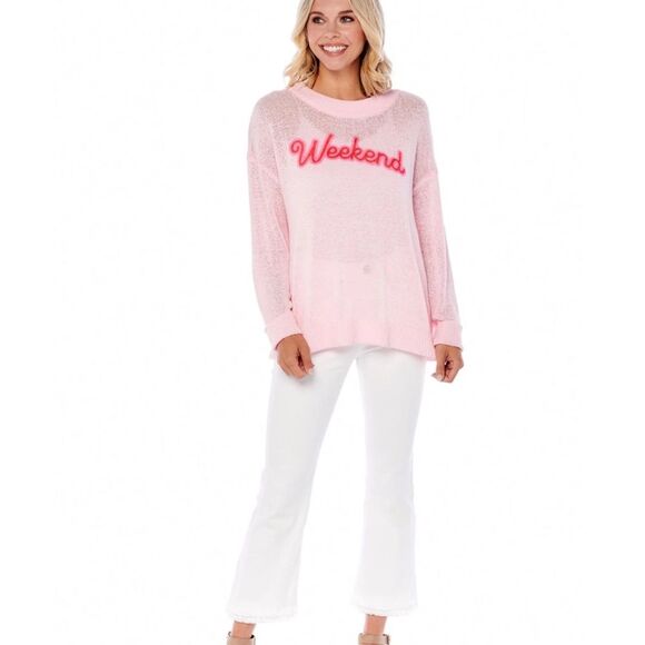 MudPie Size M/L Medium Large NWT Conner Weekend Lightweight Sweater Light Sheer - Picture 7 of 7